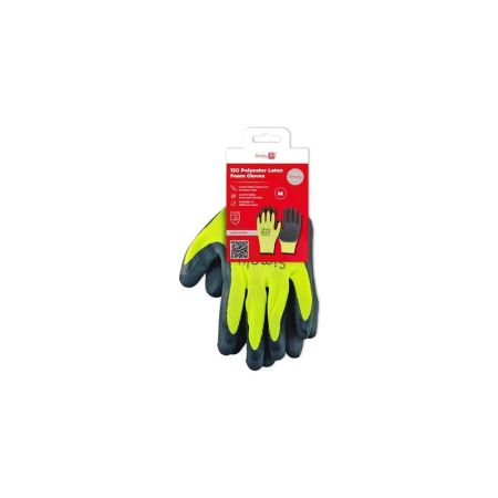 M 13G Polyester Latex Foam Gloves