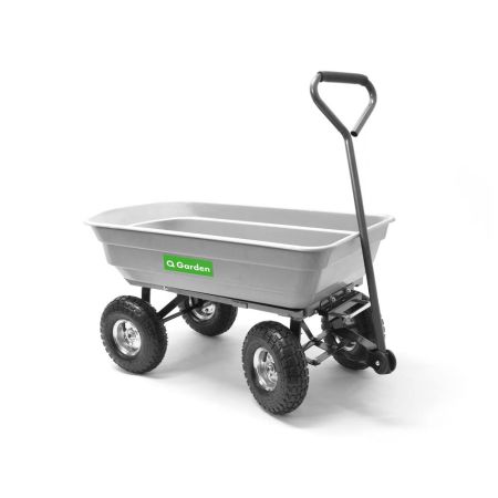 Q Garden 150kg (330lb) Garden Poly Dump Cart 