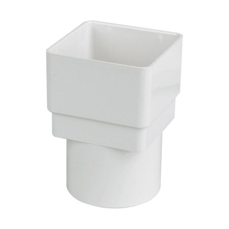 Floplast RDS2 Sq/Rd D/Pipe Adaptor - White