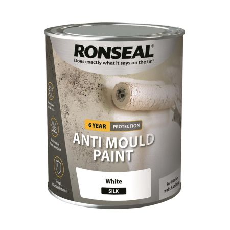 Ronseal Anti Mould Paint Silk White 750ml