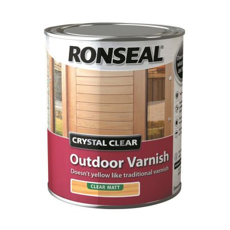 Ronseal Crystal Clear Outdoor Varnish Matt 750ml