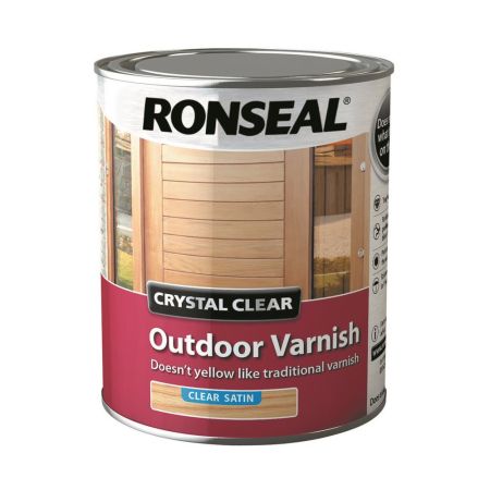 Ronseal Crystal Clear Outdoor Varnish Satin 750ml