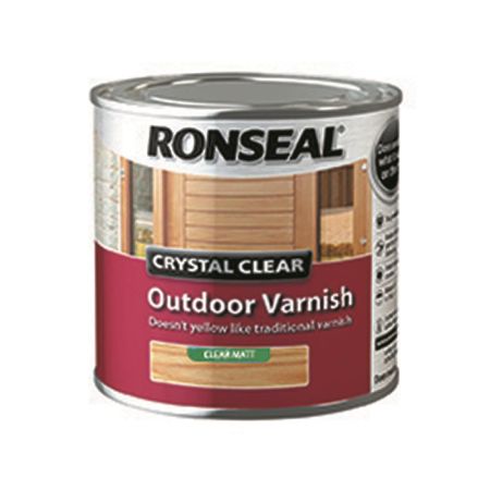 Ronseal Crystal Clear Outdoor Varnish Matt 250ml