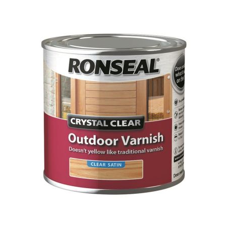 Ronseal Crystal Clear Outdoor Varnish Satin 250ml