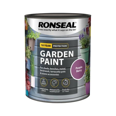 Ronseal Garden Paint Purple Berry 750ml