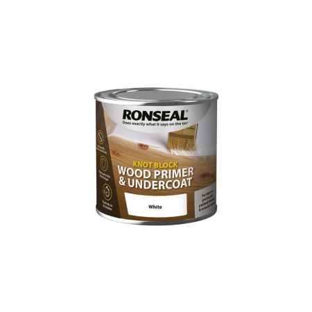 Ronseal Knot Block One Coat Primer & Undercoat White 250ml