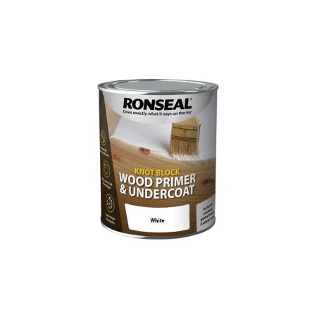 Ronseal Knot Block One Coat Primer & Undercoat White 750ml