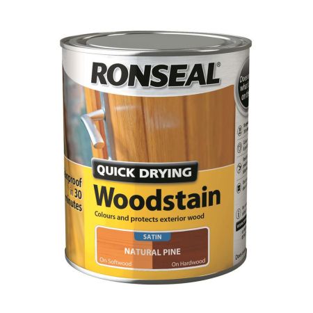 Ronseal Quick Drying Woodstain Natural Pine Sat 750ml