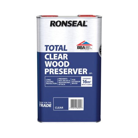 Ronseal Trade Total Wood Preserver Clear 5ltr