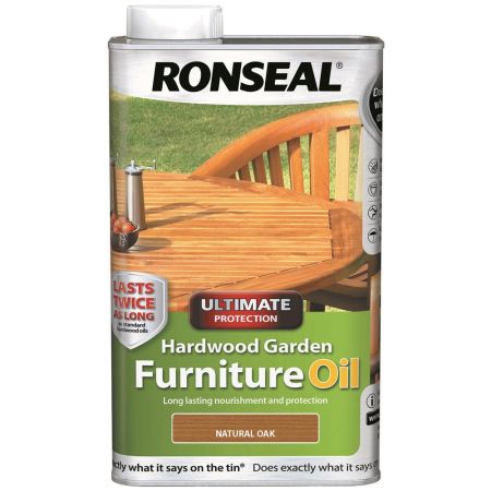 Ronseal Hardwood Furn Oil Natural Clear 1L