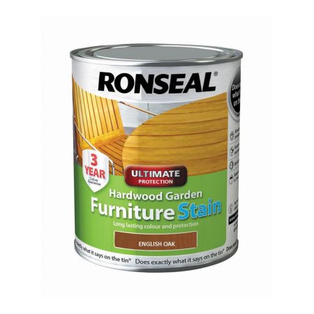 Ronseal Hardwood Garden Stain English Oak 750ml