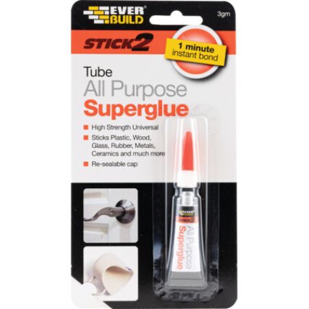 Everbuild Stick 2 All Purpose Superglue Tube