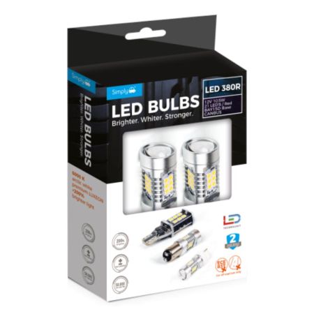 S38021Rled380 21Led Red Boxed