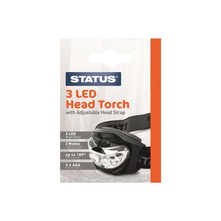 Status Headtorch 3 LED & Batteries