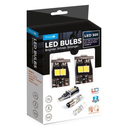 S5016Led 501 6Led Side White Canbus Boxed