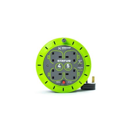 Status 4 Socket Cassette Reel Green 5m