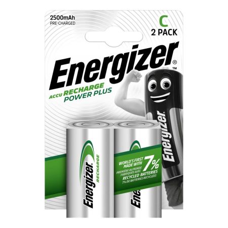 S633 Energizer C Size 2500mAh Recharge Power Plus - Pack of 2