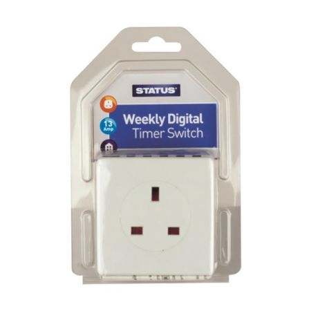 Status 7 Day Digital Timer Switch White