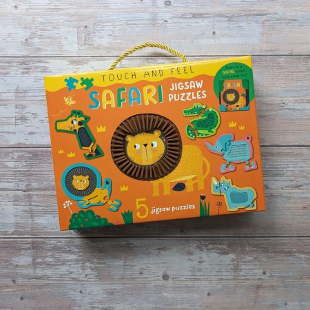 Touch And Feel Puzzle And Book Set - Safari