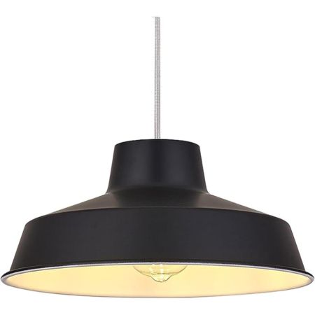 Classic 12 Inch Metal Pluto Lampshade Pendant Shade  (Black)