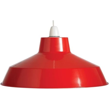 Classic 12 Inch Metal Pluto Lampshade Pendant Shade  (Red)