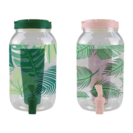 Summer Party Leaf Drinks Dispenser with Tumblers 3.6L