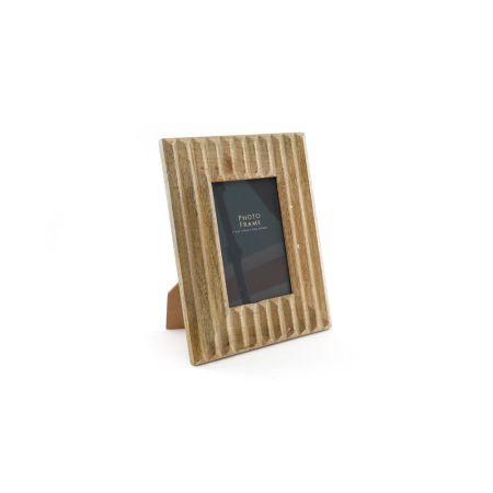  Ribbed Wooden Photo Frame