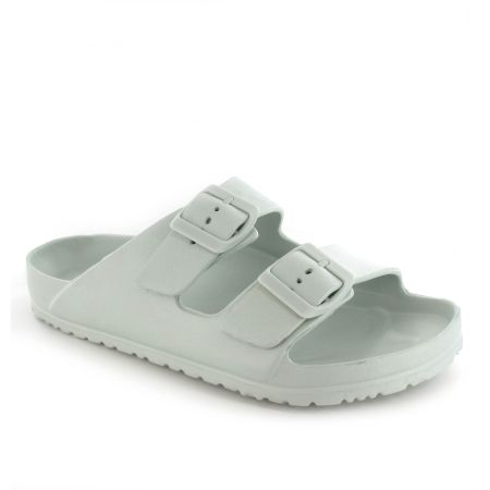 Ella Twin Buckle Shells Slide - Mint - Available in a range of sizes