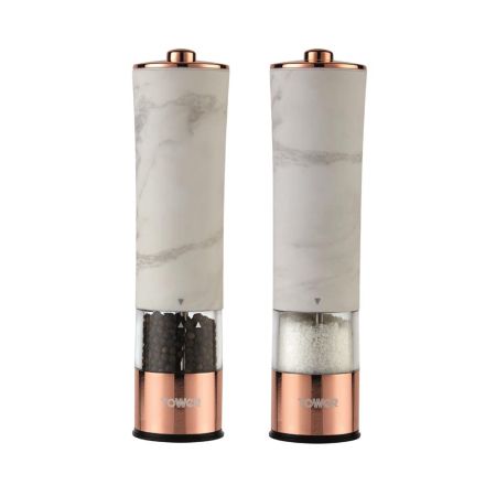 Tower Marble Rose Gold Electric Salt & Pepper Mill