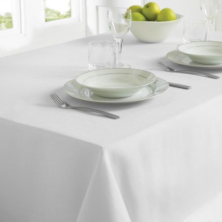 Linen Lk Tablecloth white