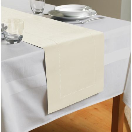 Linen Lk Table Runner Cream