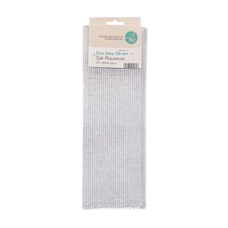 Woven Placemats Ribbed Natural 2 pack