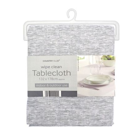 Wipe Clean TableCloth Grey 