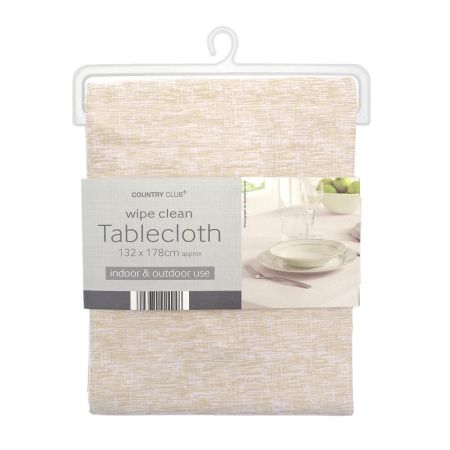 Wipe Clean Tablecloth Natural