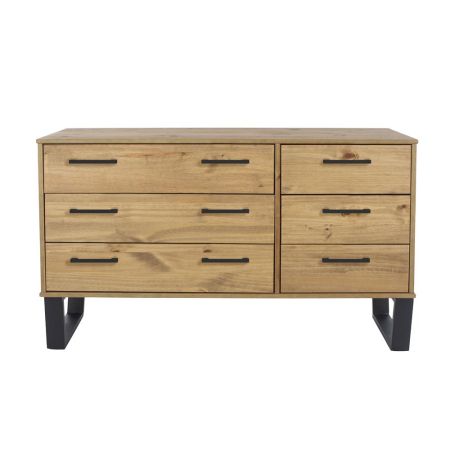 Modern Living 3+3 Drawer Wide Chest Of Drawers 