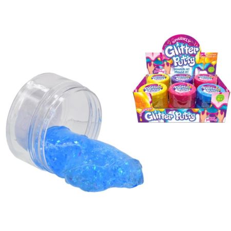 80gm Glitter Slime Pots 4 Asst Colours In Display