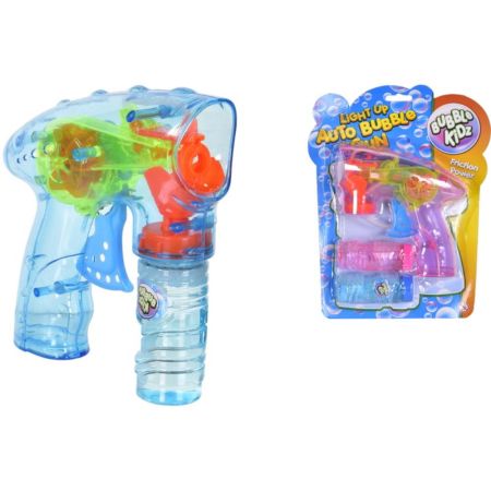 Auto Bubble Gun With Light With 2 Bubble Tubs