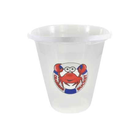 9" / 23cm Transparent Crab Bucket With Print