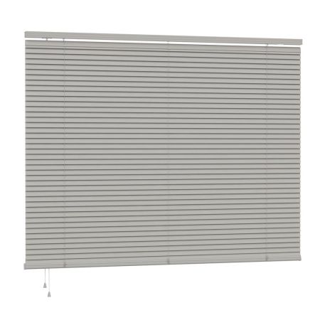 60cm x 152cm Drop 25mm PVC Slat Venetian Blind Grey