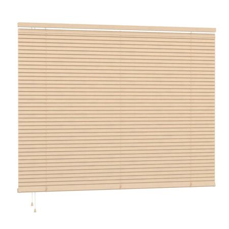 60cm x 152cm Drop 25mm PVC Slat Venetian Blind Natural