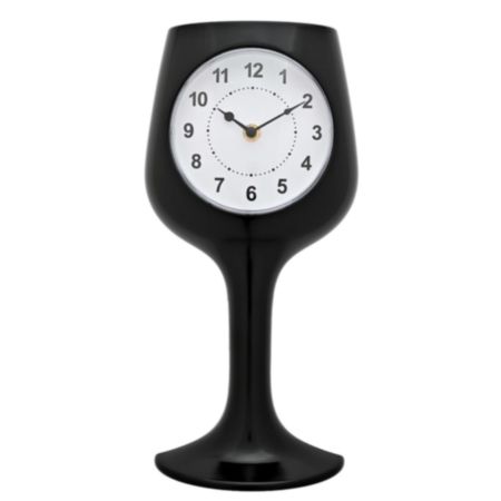 Hometime Wall Clock - Black Wine Glass