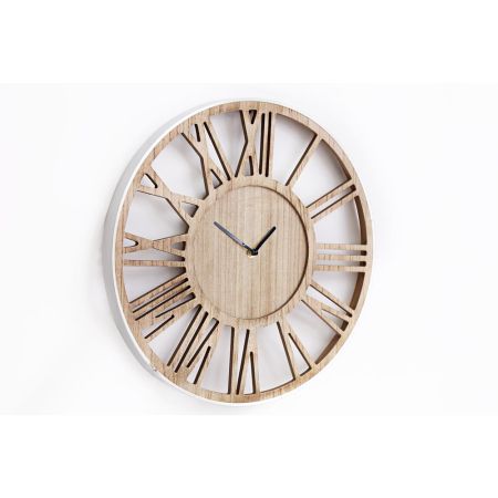 Silver/Wooden Clock