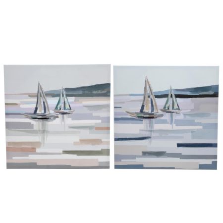 Abstract Boats Canvas