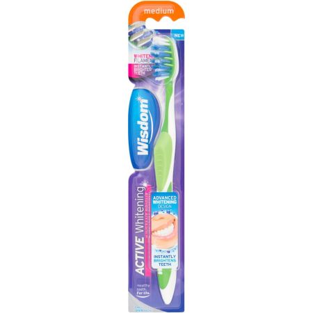 Wisdom Active Whitening Instant Bright Toothbrush - Medium