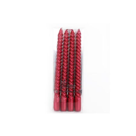 Red Twist Taper Candles