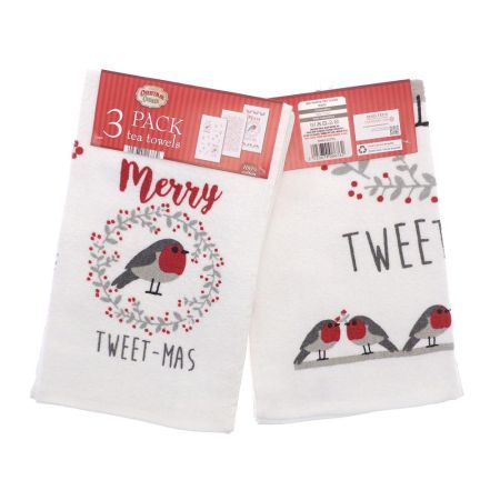 3 Pack Christmas Tea Towels