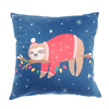 Cushion  Sloth Christmas