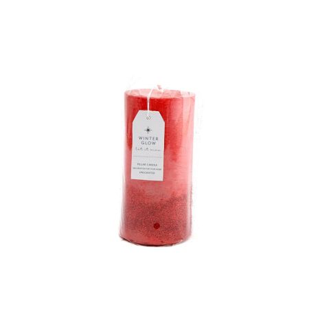 Glitter Pillar Candle