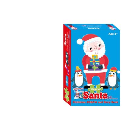 Puzzle And Book Box - Santa