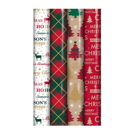 Sim Kraft Christmas Gift Wrapping paper 7 metres